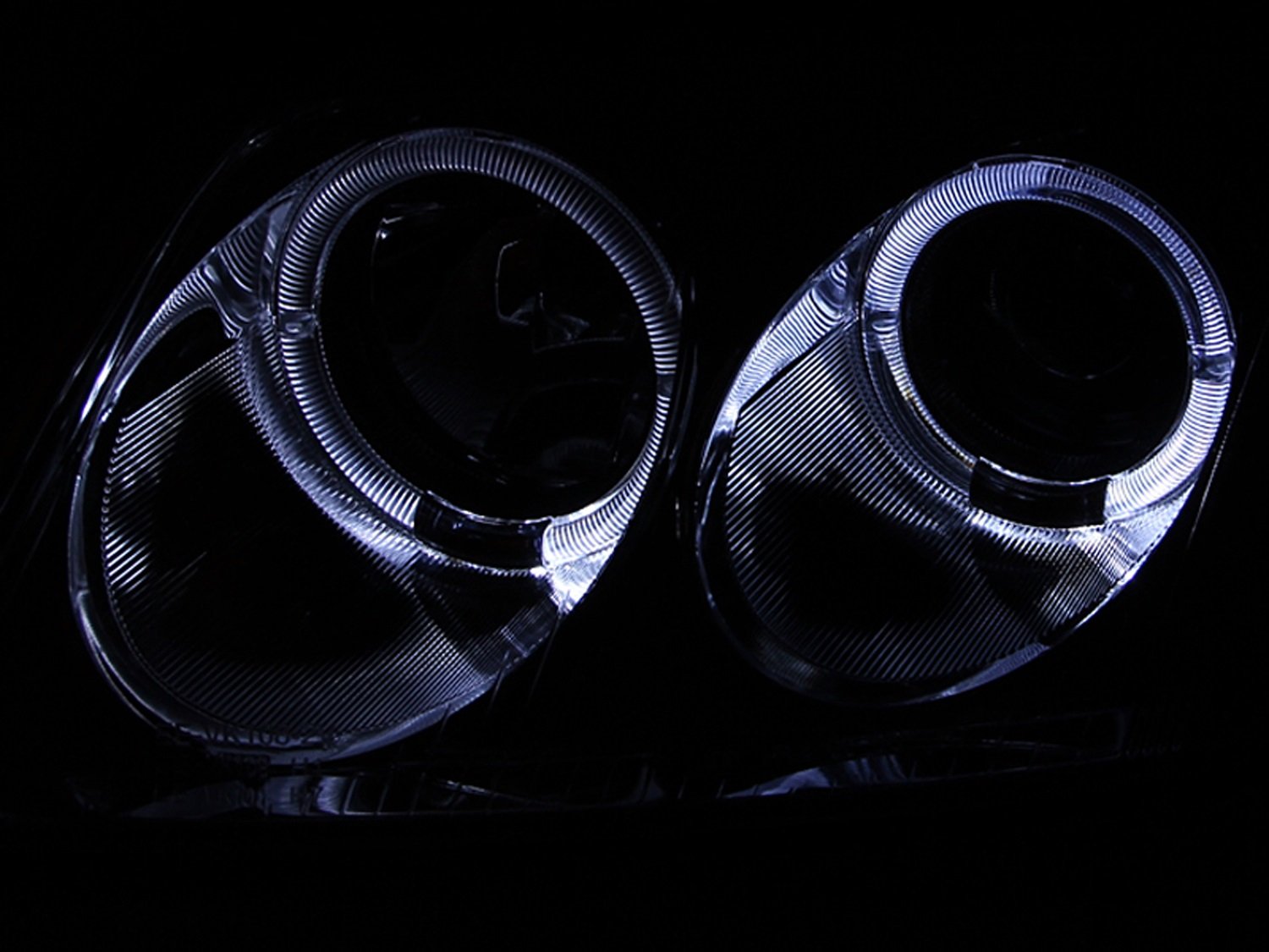 Chrome Halo Anzo USA Projector Headlight with Clear Lens for Volkswagen Passat