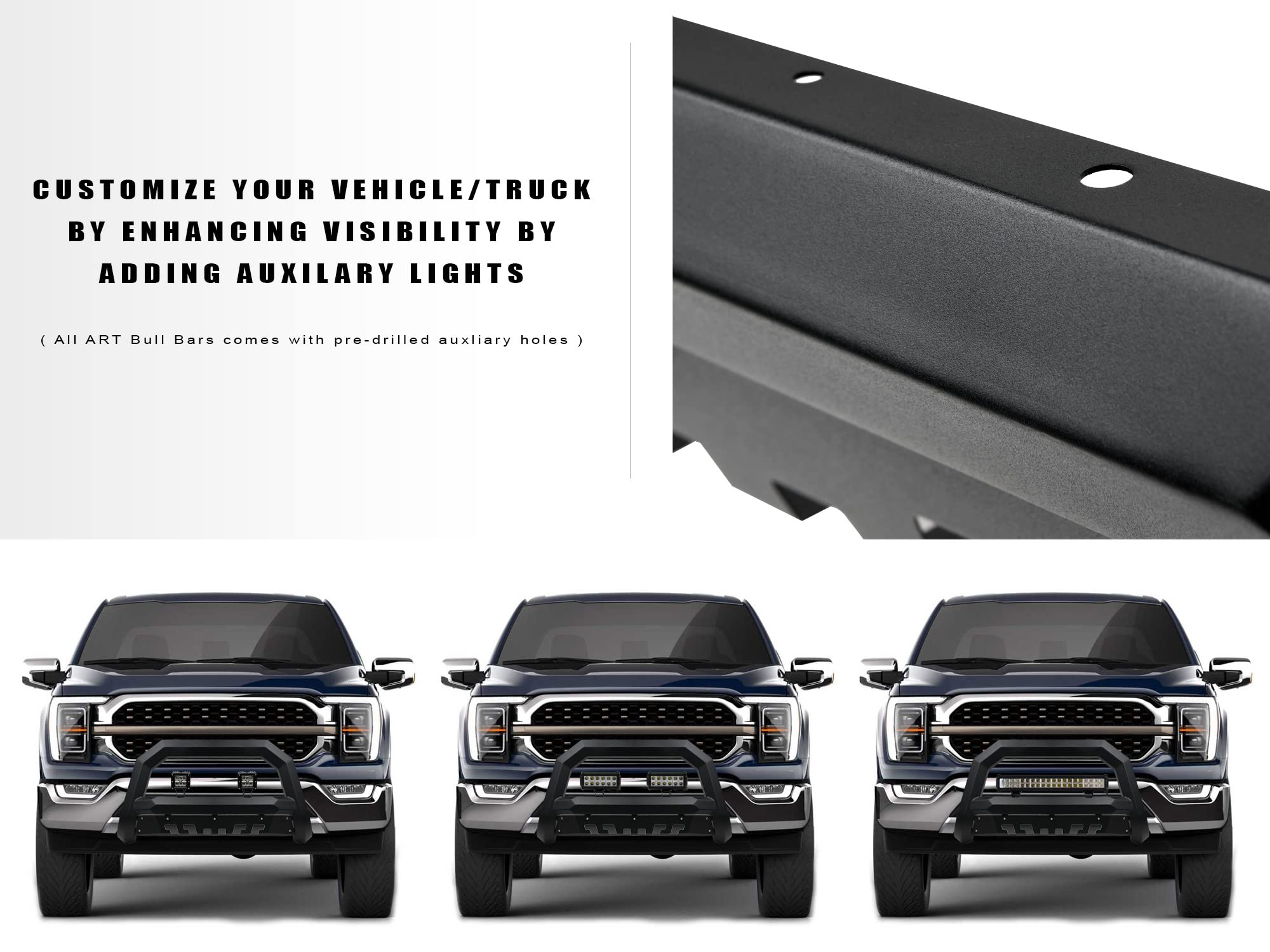 Rayden Series Armordillo 8712382 Bull Bar - Matte Black Fits 2019-2024 Dodge Ram 1500