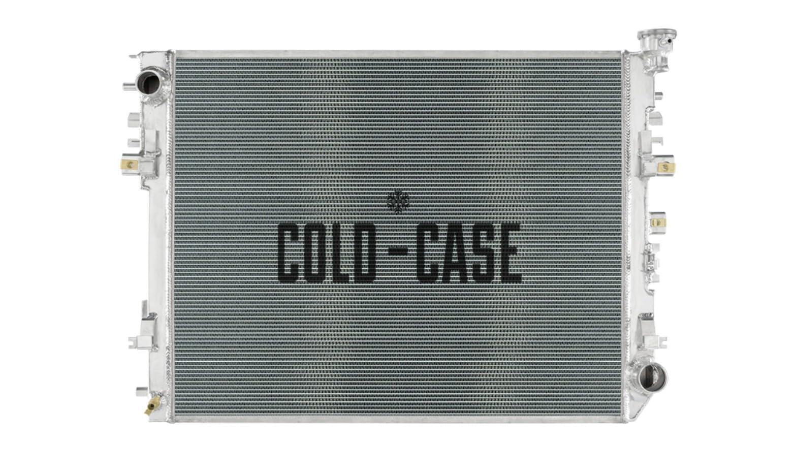 Cold Case Radiator, 33.6 in W x 22.75 in H x 1.75 in D, Passenger Side Outlet, Driver Side Inlet, Aluminum, Polished, compatible with Dodge Ram Fullsize Truck 2009-20, Each