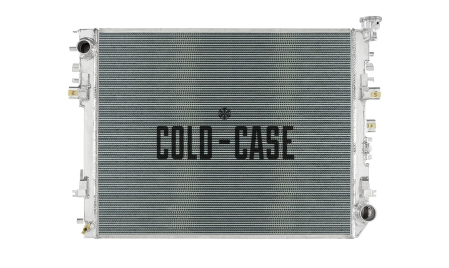 Cold Case Radiator, 33.6 in W x 22.75 in H x 1.75 in D, Passenger Side Outlet, Driver Side Inlet, Aluminum, Polished, compatible with Dodge Ram Fullsize Truck 2009-20, Each