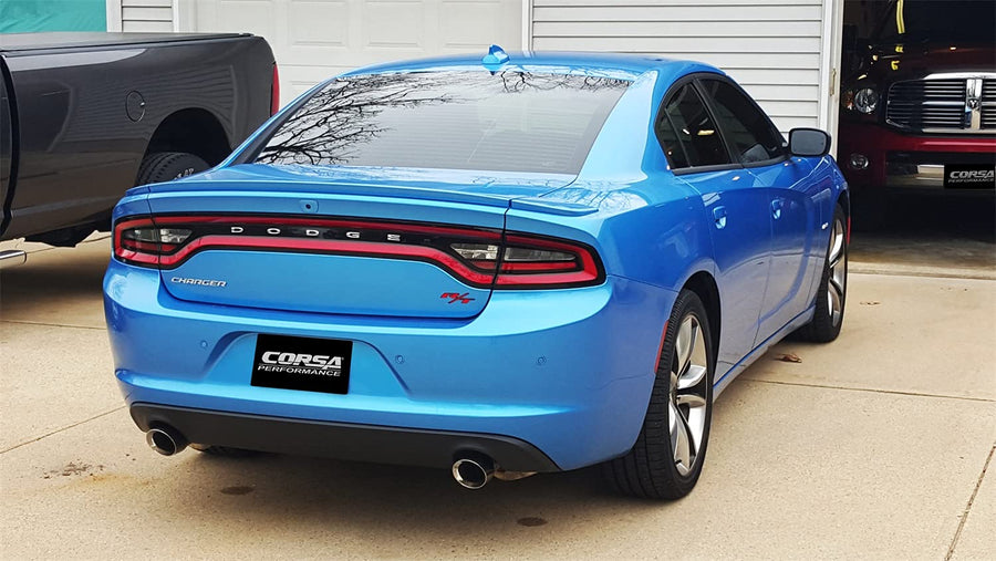 Corsa Dodge Charger R/T 2015-2016 Kit w/ Pursuit Valance 2.5in Inlet / 4in Outlet Polished Tip