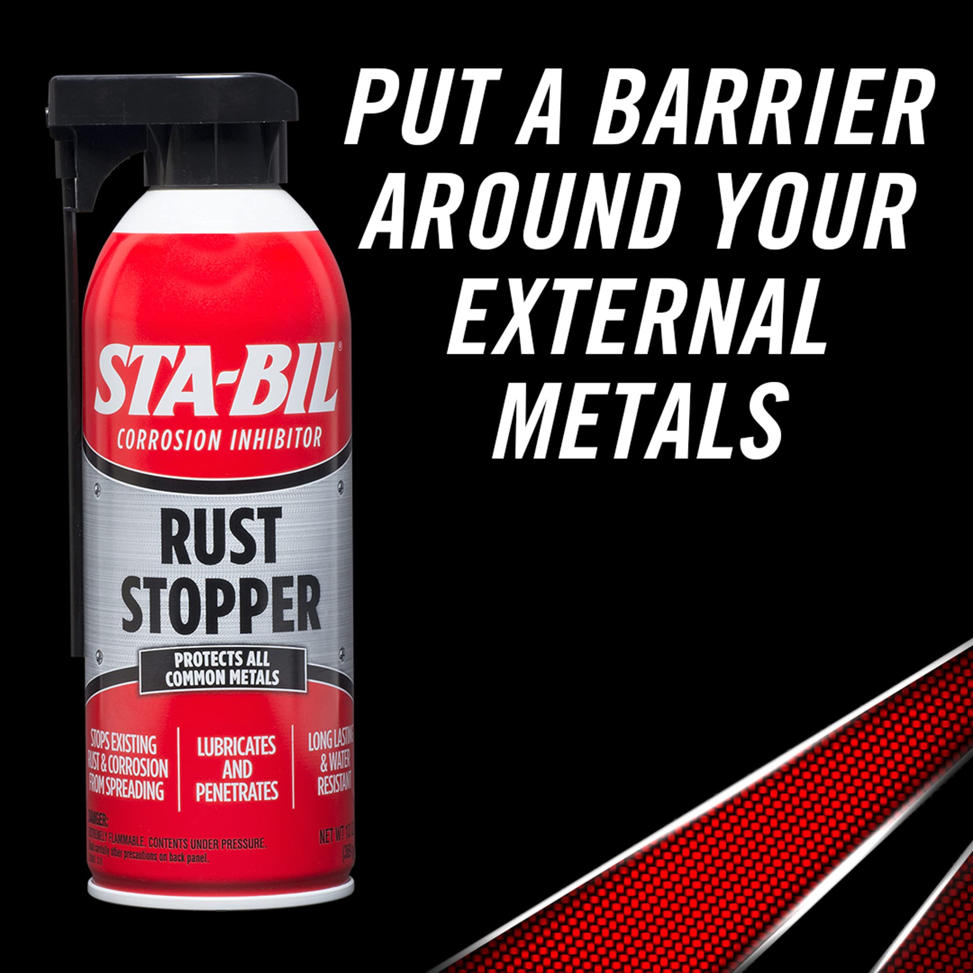 Rust Stopper STA-BIL - Anti-Corrosion Spray and Antirust Lubricant - Prevents Car Rust, Protects Battery Terminals, Stops Existing Rust, Rust Preventative Coating - 13 Oz (22003)