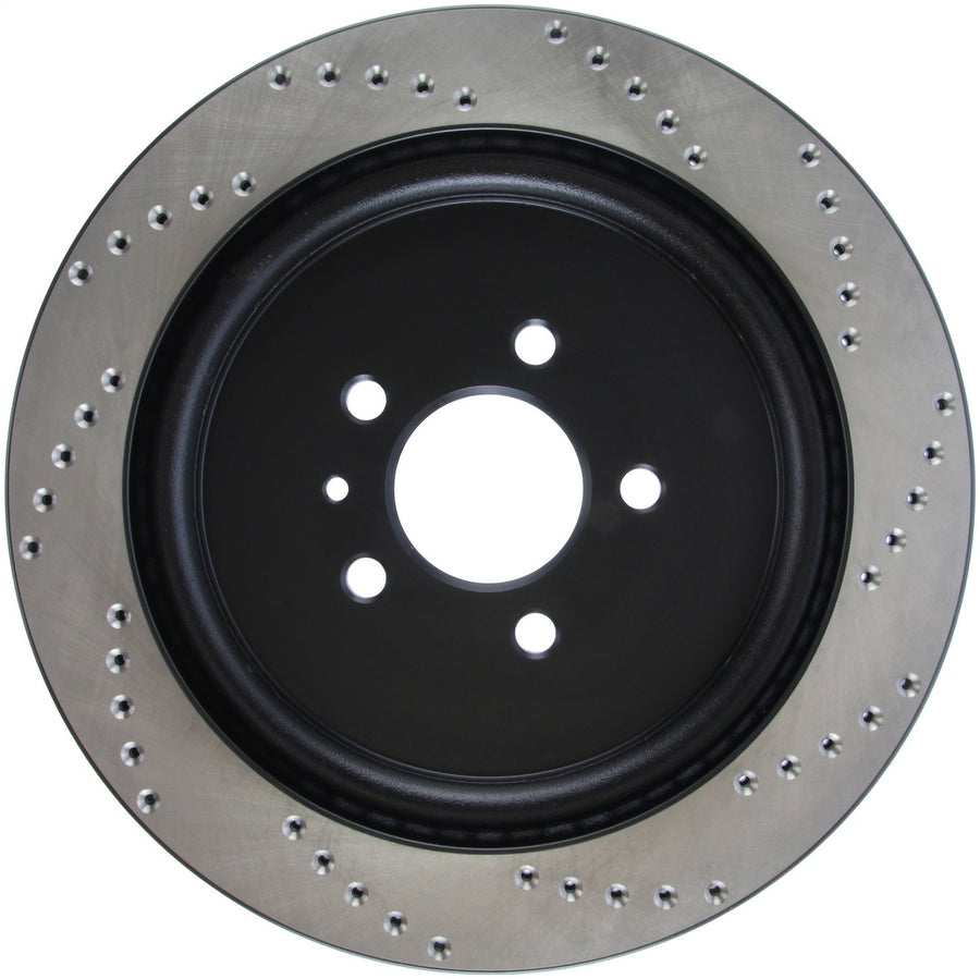 StopTech Sport 128.61105R Cross Drilled Brake Rotor (Rear Right), 1 Pack