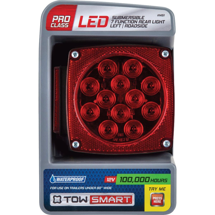 Under TOWSMART ProClass 80 in. Submersible 7-Function Roadside LED Red Rear Trailer Light
