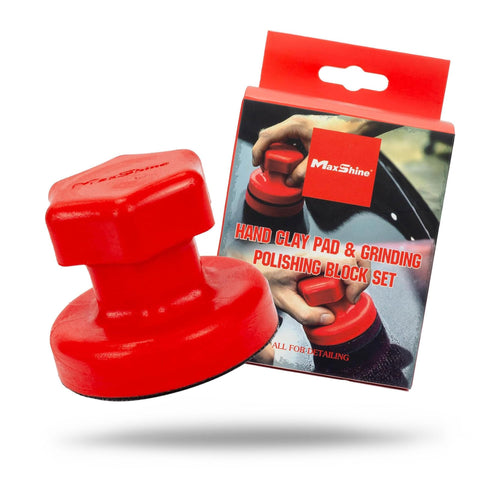 Maxshine Clay Pad Universal Set | Hand Clay Pad and Polishing Block | Applicator | 3-in-1 Detailing, Manual Precision | Surface Prep for Paint & Metal