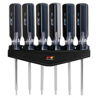 W80006 Performance Tool 6-Piece Professional Star Driver Set with Rack
