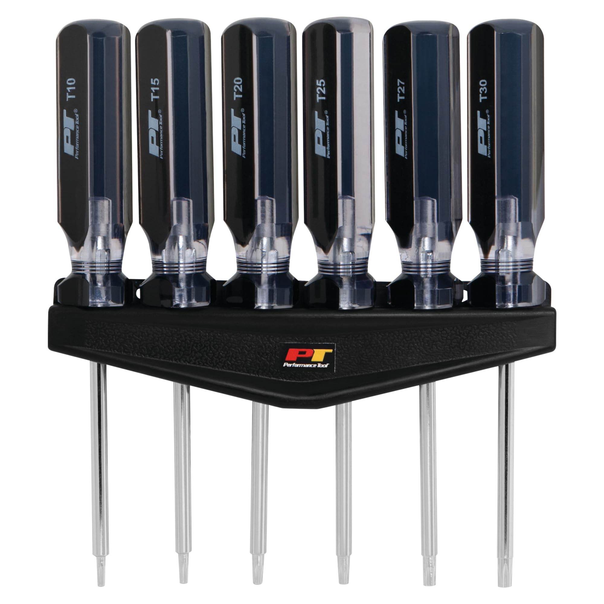 W80006 Performance Tool 6-Piece Professional Star Driver Set with Rack
