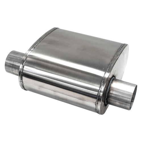 Corsa - CORSA EXHST Custom Sport Muffler 304SS 2.5in Offset In / 2.5in Offset Same Side Out 10in Length (CP250SS)
