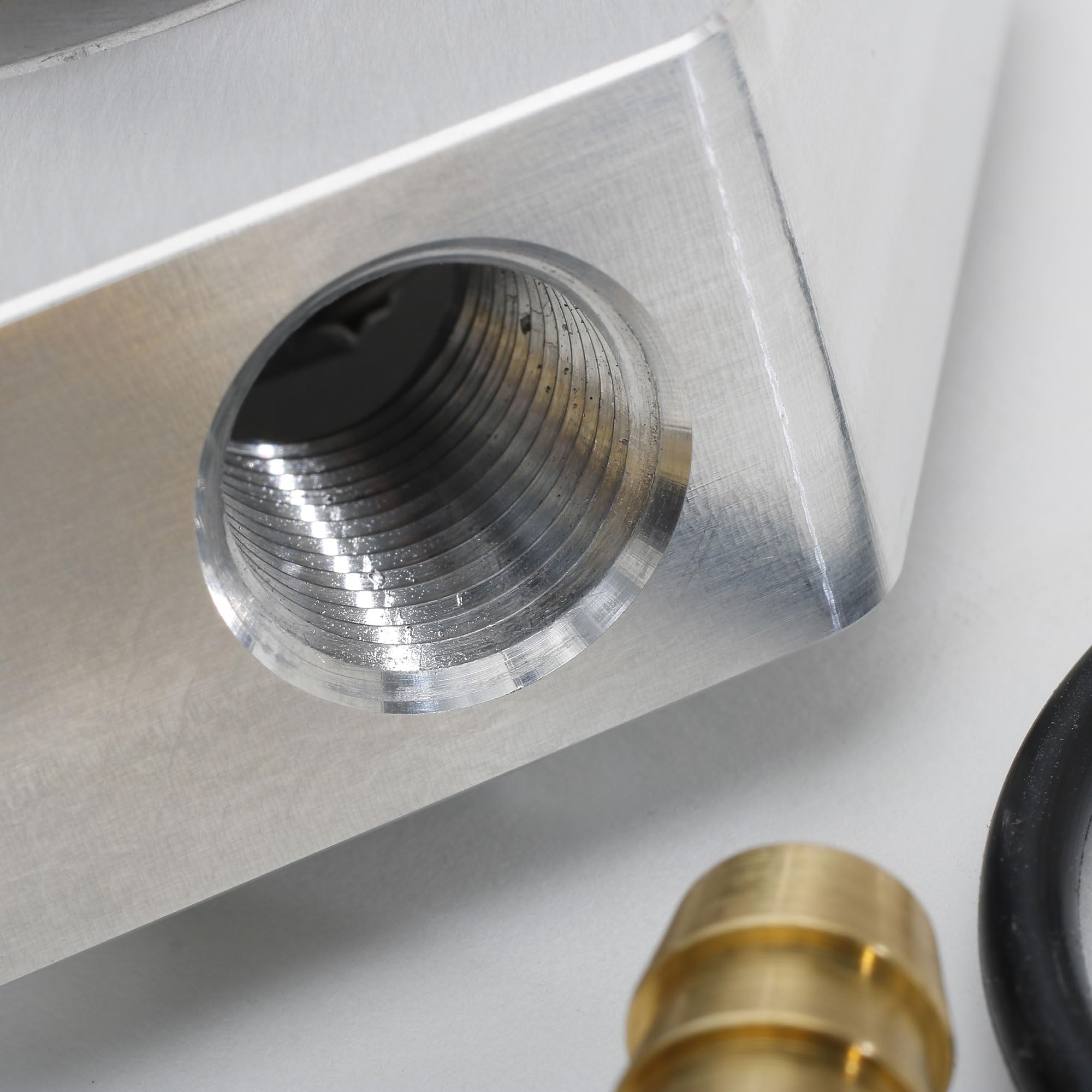 1" BILLET WATER NECK RISER - TRANS-DAPT PERFORMANCE with DUAL 3/8" NPT PORTS (6104)