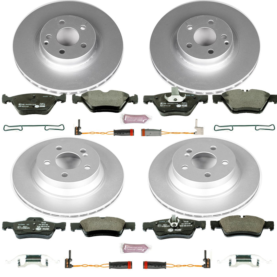 Power Stop ESK4518 Euro-Stop Brake Kit Front & Rear For Mercedes-Benz E350 2006-2009 [Model Specific]
