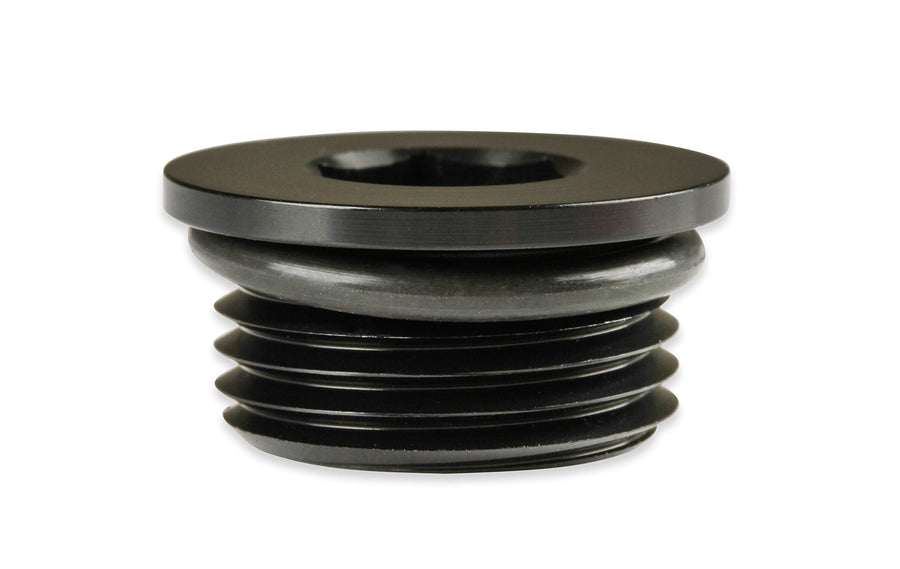 Low Profile Port Plug, Earl's -10An Black