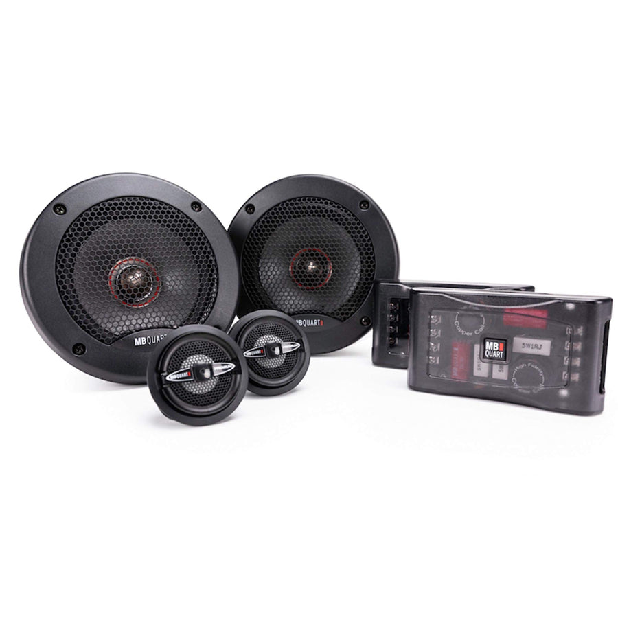 MB Quart Premium PS1-213 2-Way Component Speaker System (Black, Pair) – 5.25 Inch Component Speaker System, 240 Watt, Car Audio, 4 OHMS (Grills Included)