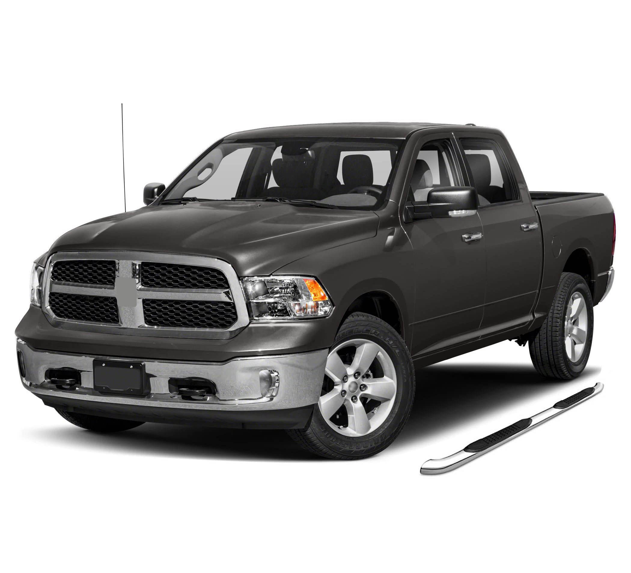 3" BLACK HORSE S/S Side BAR for 09-18 RAM 1500 Crew CAB (Incl.19-23 Ram 1500 Classic)/10-22 RAM 2500/3500/4500/5500 Crew CAB (Incl. Chassis Cab Diesel Models) 9BDG301SS