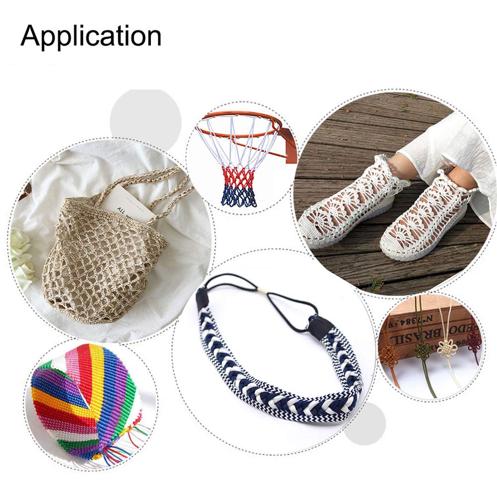 10 Bundles JEWELEADER About 260 Yard Nylon Jewelry Thread Cord 1mm Shiny Silky Rattail Cord Chinese Knotting Beading Cord for DIY Jewellery Making Macrame Kumihimo Shamballa Friendship Bracelet - Snow