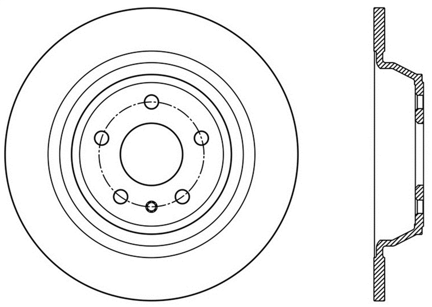Sport Drilled/Slotted Brake Rotor StopTech 127.61103L (Rear Left), 1 Pack