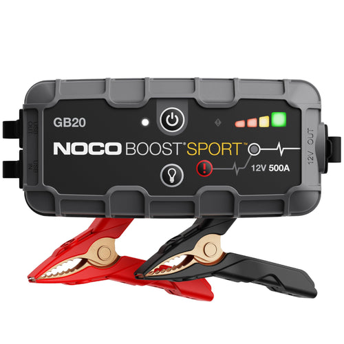 500A NOCO Boost GB20: UltraSafe Jump Starter – 12V Lithium Battery Booster Pack, Portable Jump Box, Power Bank & Jumper Cables - for 4.0L Gas Engines