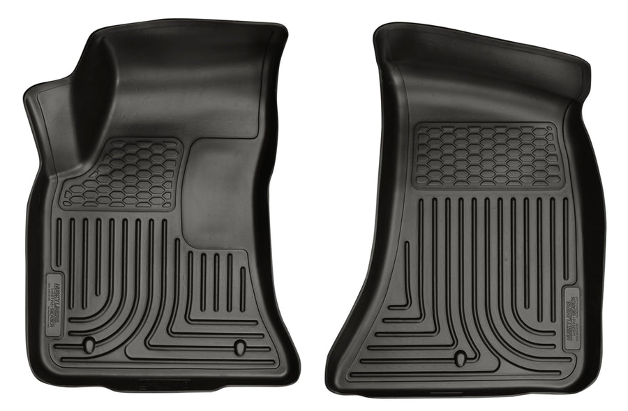 Weatherbeater Husky Liners Floor Mats | Fits 2011-2015 Dodge Challenger | Front Row, 1-pc Black - 15491