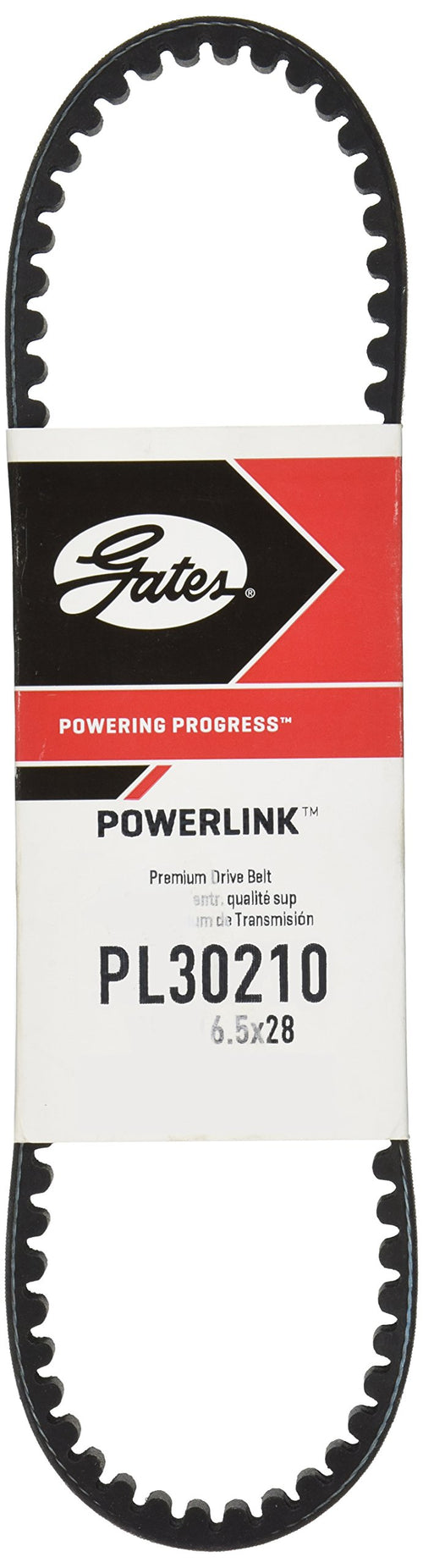 Gates Premium PL30210 PowerLink Continuously Variable Transmission (CVT) Scooter Belt, Black