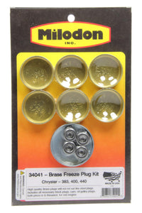 Brass Freeze Plug Kit Milodon 34041 for Big Block Chrysler 383/440