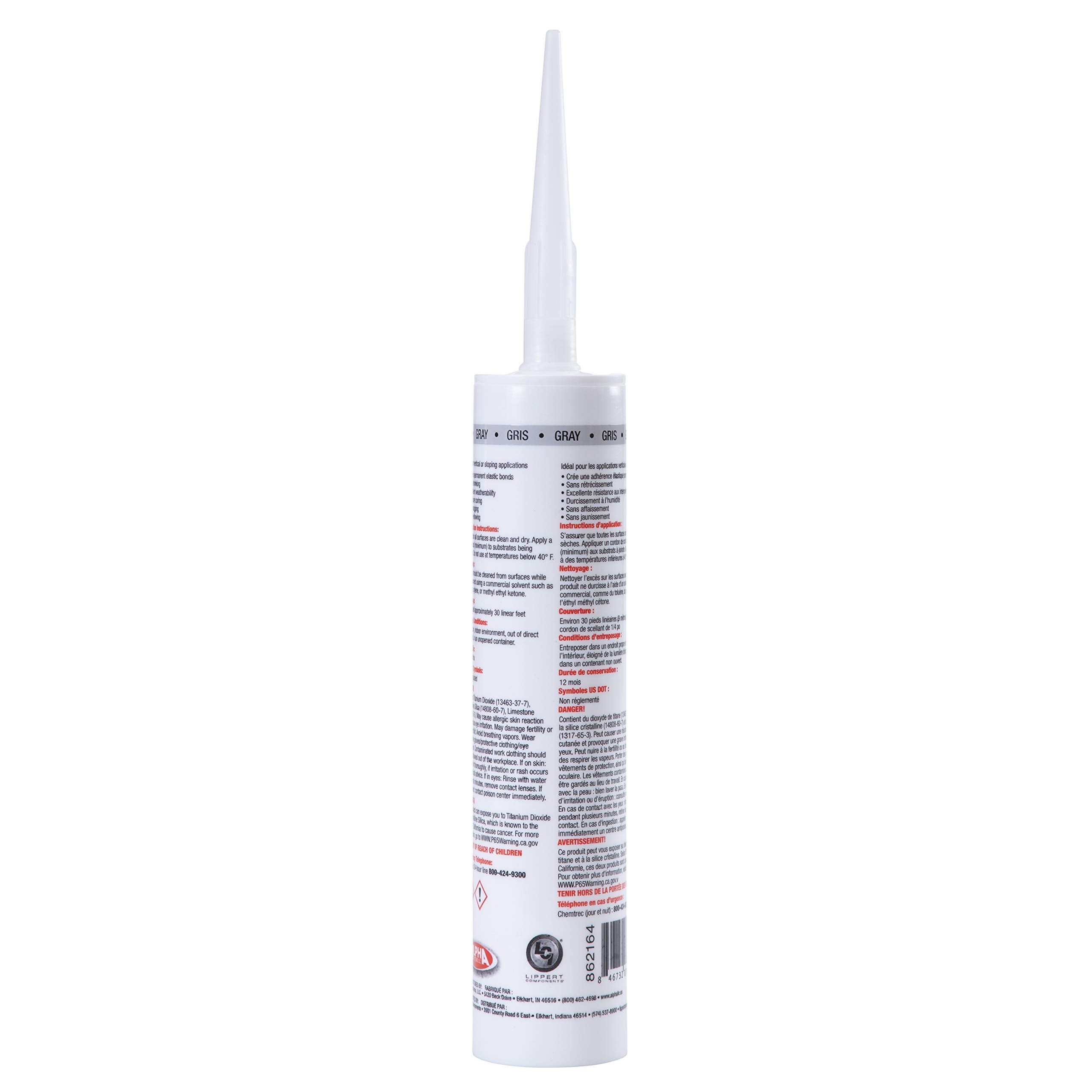 Non-Sag Sealant 5160 ALPHATHANE for 5th Wheel RVs, Travel Trailers and Motorhomes