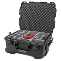 Waterproof Nanuk 955 Hard Case with Wheels and Padded Divider - Black