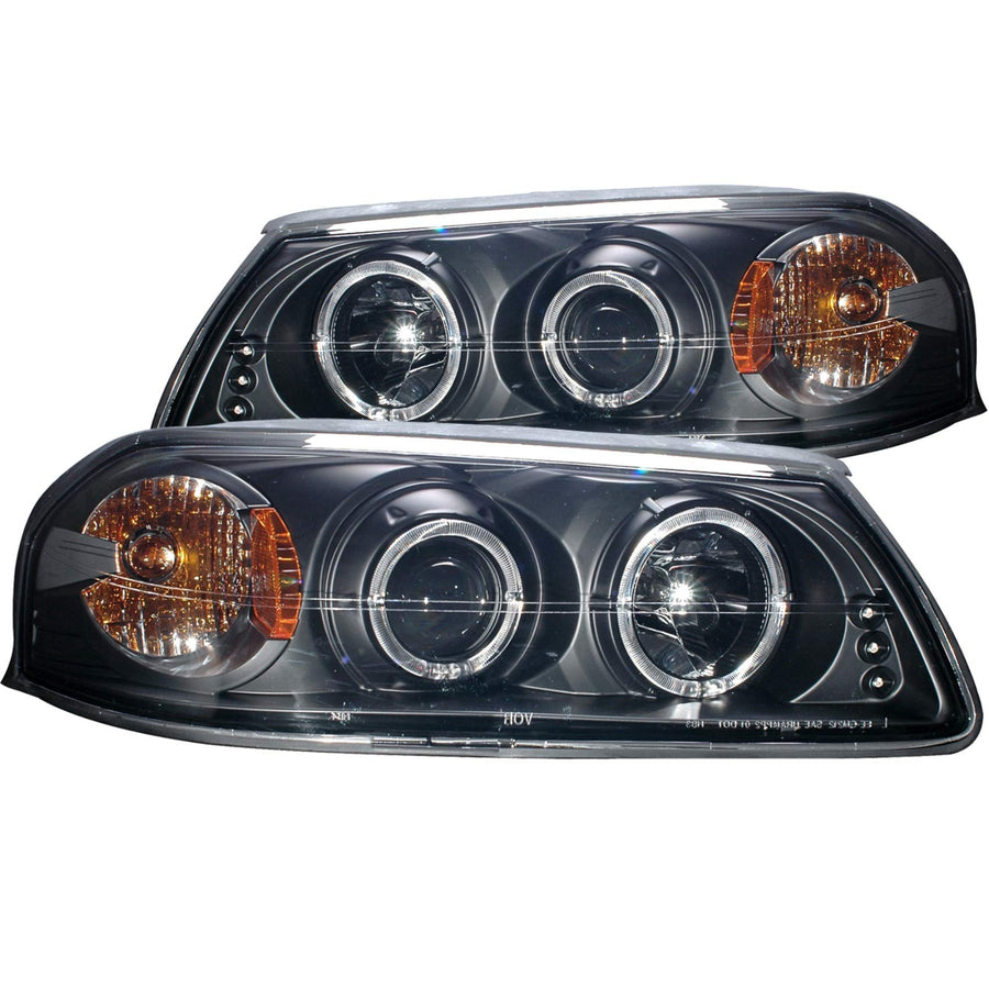 Black Clear ANZO USA Projector Halo Headlight for Chevrolet Impala - (Sold in Pairs)