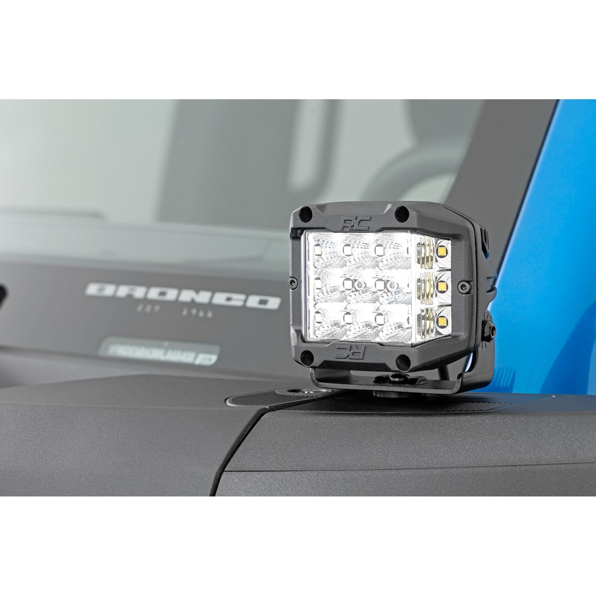 Rough Country 2" Dual Spot LED Ditch Light Kit for Ford Bronco (2021-2024) - 2X Light Pods, Spot Beam