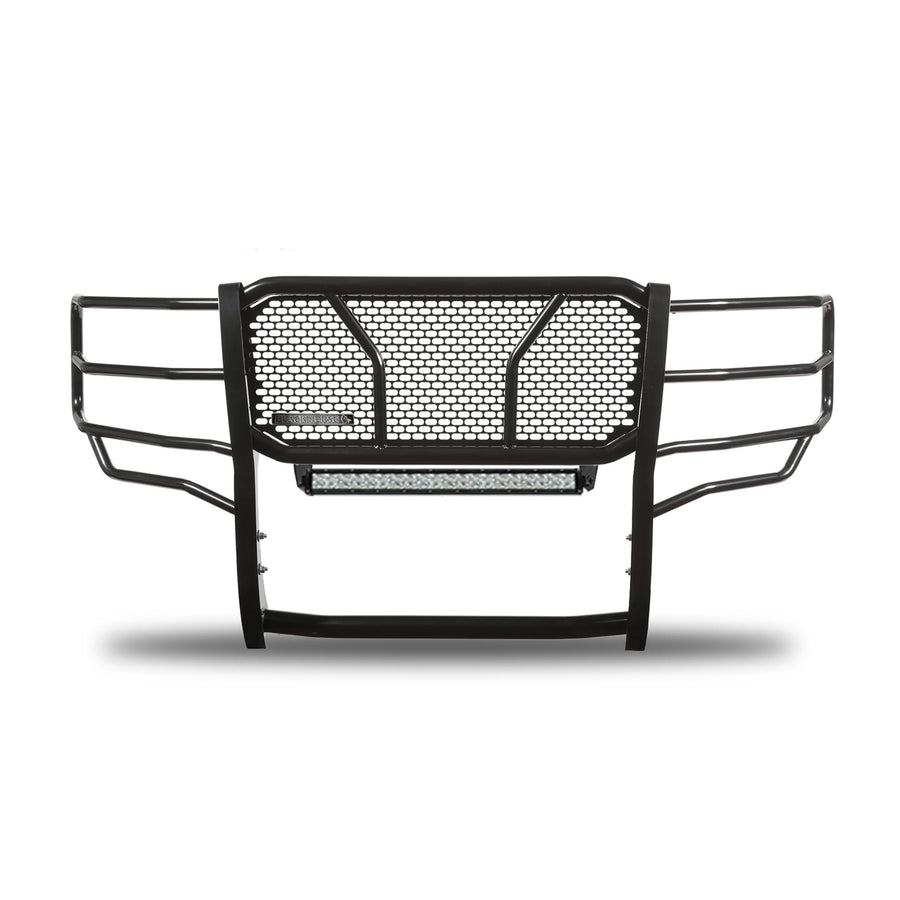 Heavy Duty Black Horse Rugged Grille Brush Bumper Guard Modular Black Come with 20" Double Row LED Light Compatible with 2019-2021 Silverado 1500 LD|2014-2018 Silverado 1500-RU-CHSI14-B-KIT