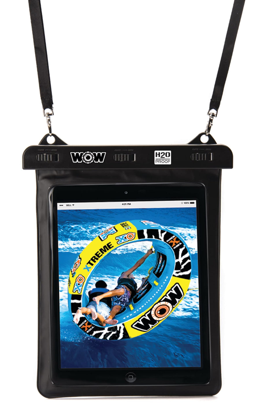 WOW H2O Proof World of Watersports Mini Tablet Holder 6 inch x 10 inch Large Waterproof, Snowproof, Dustproof and Sandproof Smartphone Holder, 18-5030