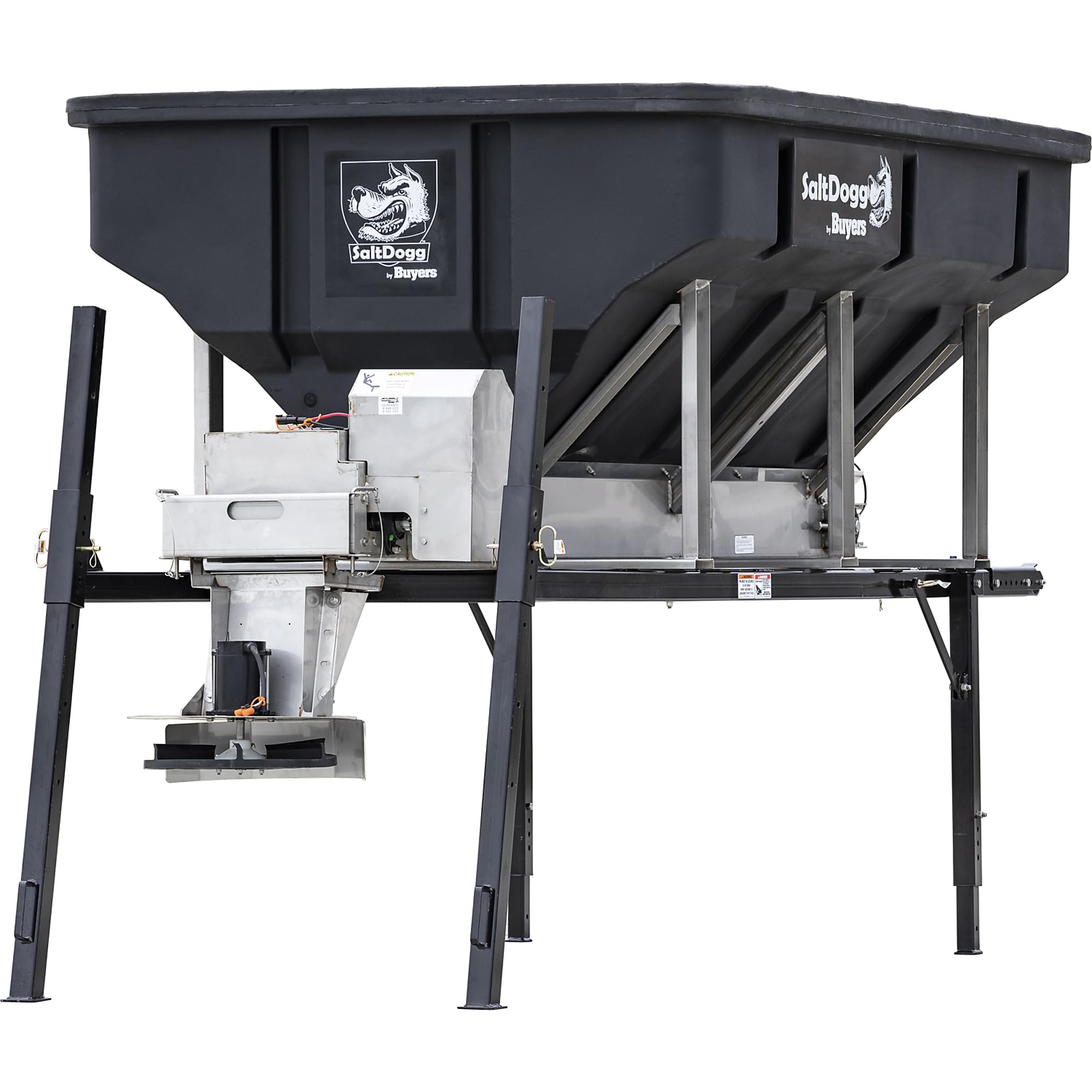 4 yd Buyers Products SaltDogg Electric Truck Bed Rock Salt Broadcast Spreader w Chain, Max. Spread Width 30 ft, Model# PRO4000CH