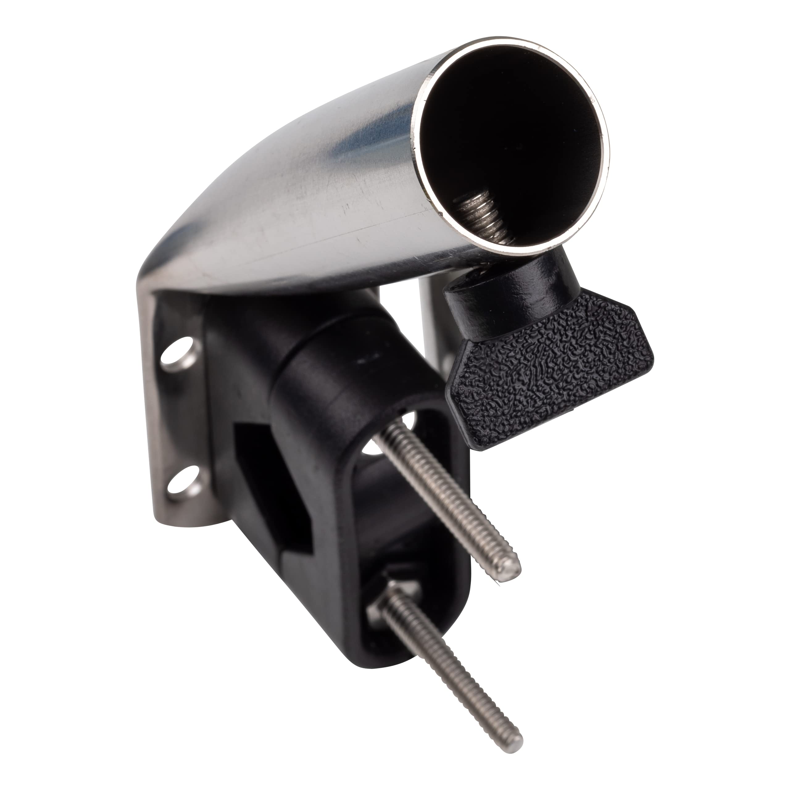 Taylor Made Socket Flag Pole Rail Mount - 3/4" to 7/8" Rails — Perpendicular Mount with Adjustable Angle - Secure Fit - Made in the USA from T304 Stainless-Steel — 2020109097