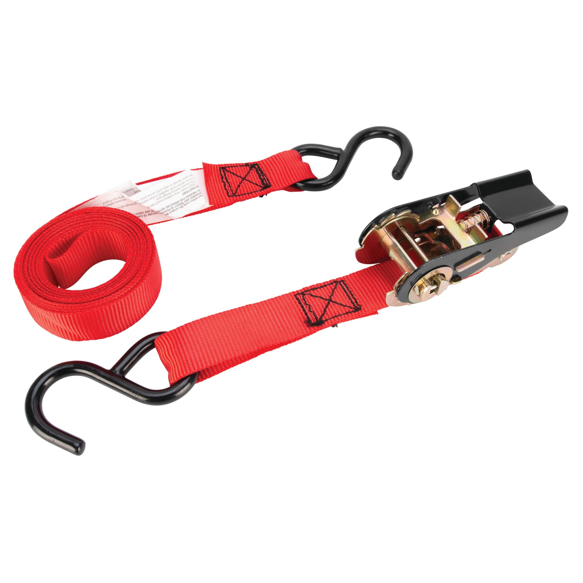 2Pk Performance Tool W1824 1-Inch X 15' Tie Down Straps SecureX - Heavy Duty Ratchet Straps for Safe and Secure Transportation of Cargo and Equipment