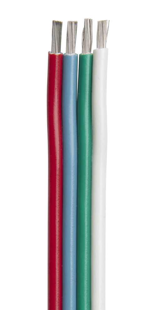 Ancor Bonded Cable 160210, 14/4 AWG (4 x 1mm2), Flat - 100ft - RD/LB/GN/WH