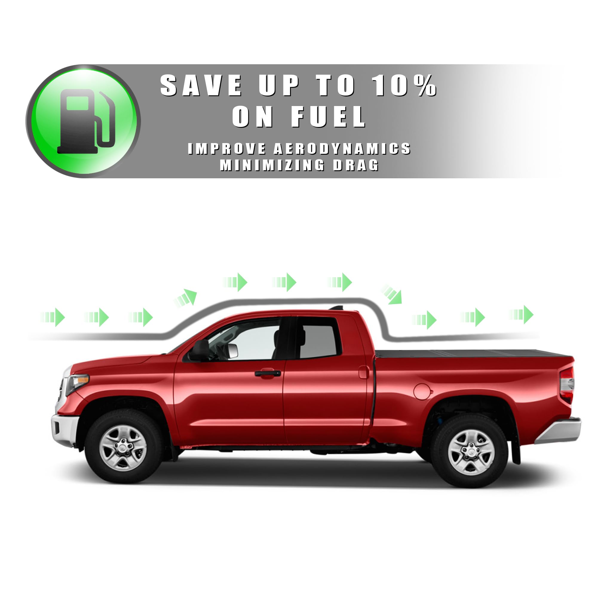 Toyota Tundra Bed Cover Armordillo Low Profile Hard Tri-Fold Fits 2014-2021 Toyota Tundra 6.5ft (78") Bed | CoveRex TFX | 7162228