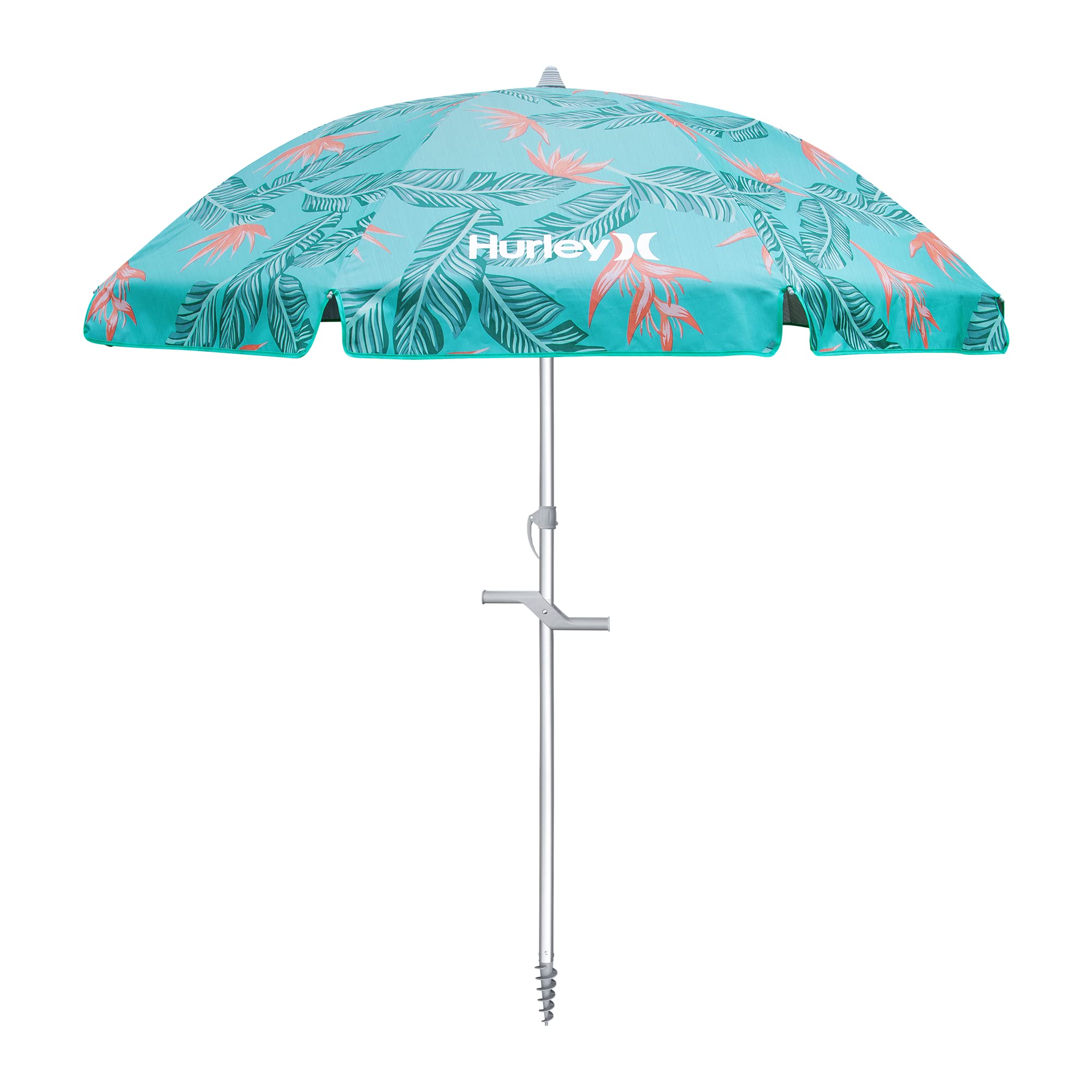 7' Hurley Beach Umbrella, State Beach Aqua