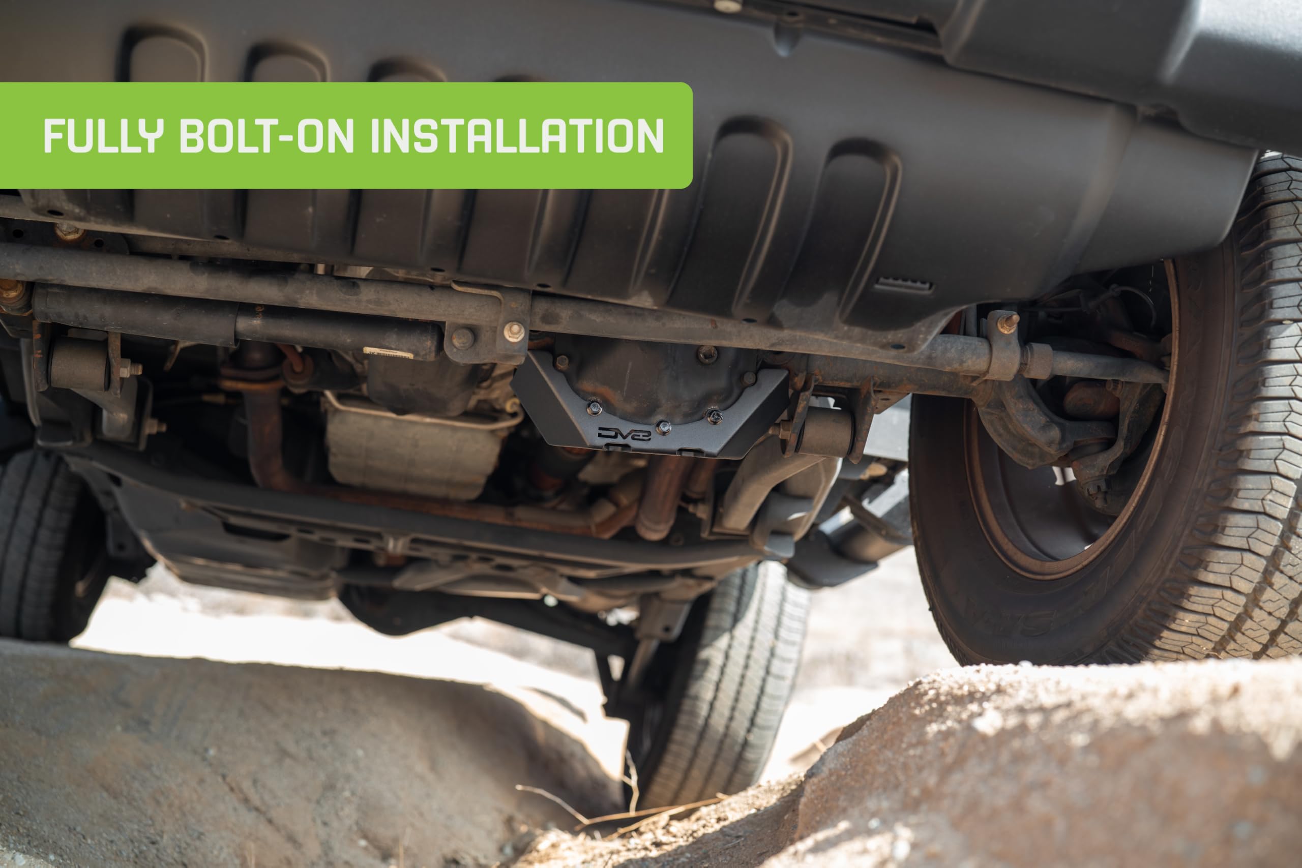 Front Differential Skid Plate DV8 Offroad for 2007-2018 Jeep Wrangler JK with Dana 30 Front Axle | Pinion Skid to Prevent Getting Hung Up on Rocks & Uneven Terrain | Durable Steel Design | Powder Coat