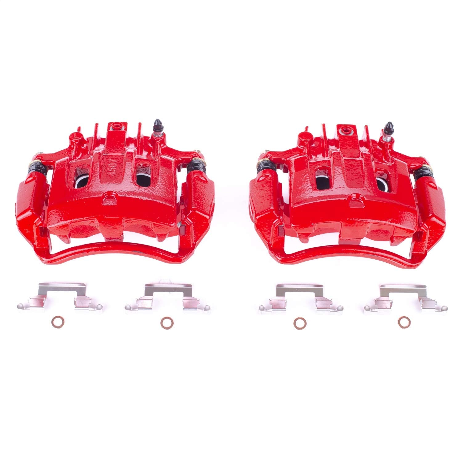 Power Stop Rear S4690 High-Temp Pair of Red Powder Coated Calipers for Ford Excursion 2000, Ford F-250 Super Duty 1999-2000, Ford F-350 Super Duty 1999-2000 [Model Specific]