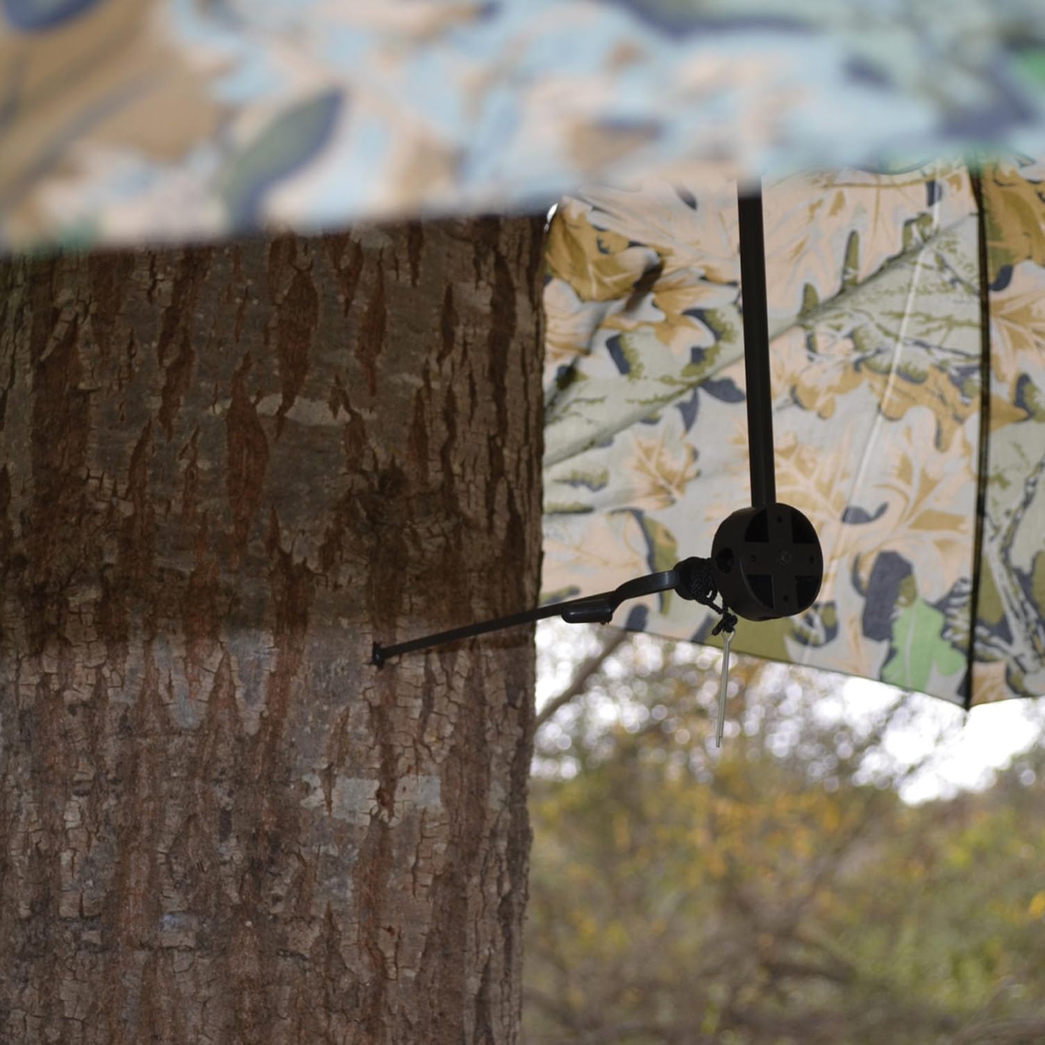 HME Portable Full-Protective Weather-Resistant Lightweight Versatile Durable Hub-Style Design Hunting Tree Stand Umbrella - 53" Width