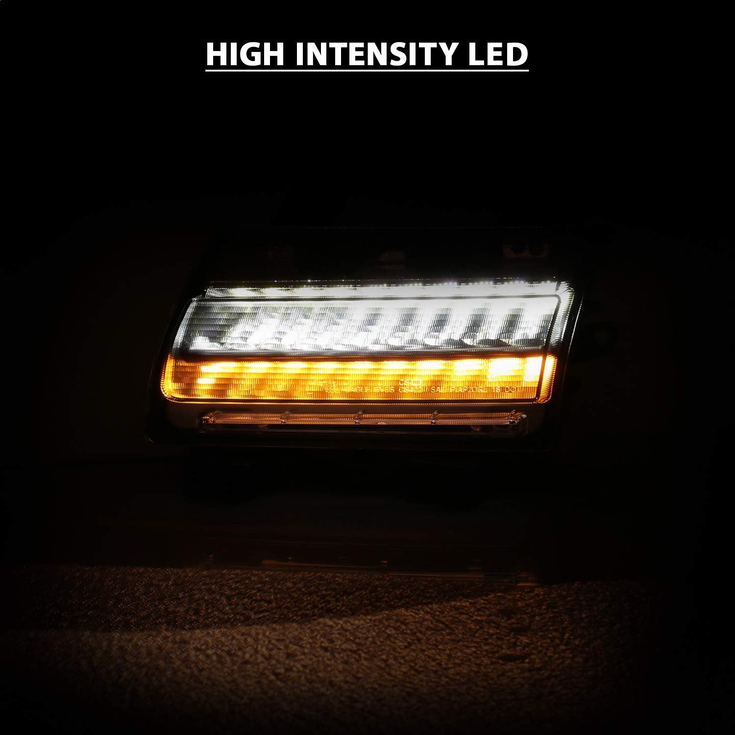 Jeep Wrangler Anzo USA 511083 18 LED Side Marker Light Chrome Clear (w/Sequential)