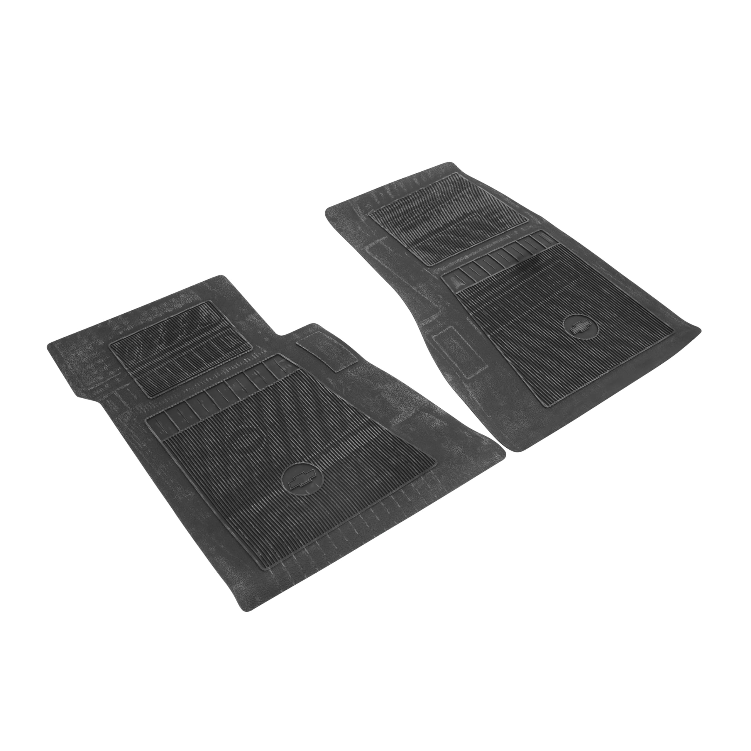 Brothers Trucks Factory Style CFM8702BLACK Rubber Floor Mats - 2 Pc Set - Black - Front