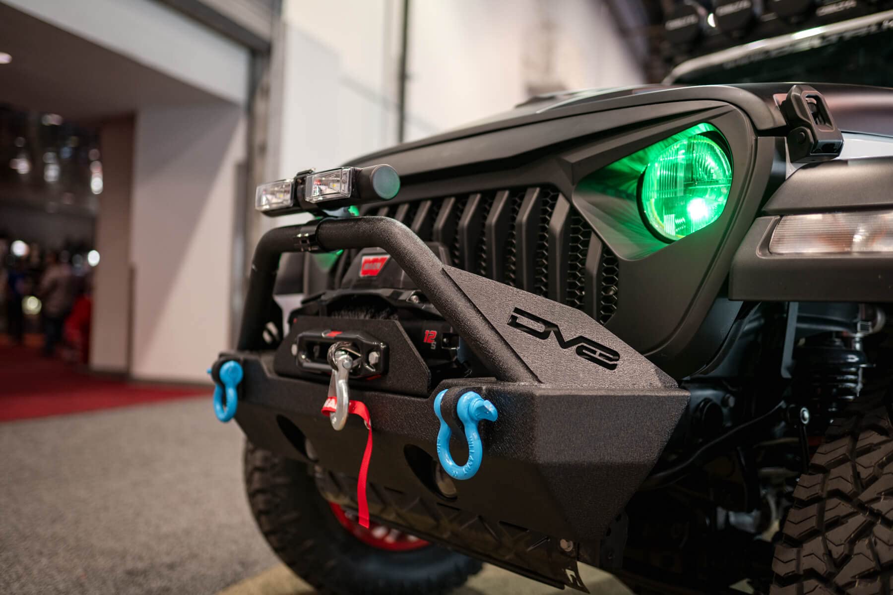 GRJL-01 | DV8 Offroad | ABS Grill Shell fits 2018-Current Wrangler JL and 2020-Current Gladiator JT | Aggressive Design | Customizable Flat Black Finish