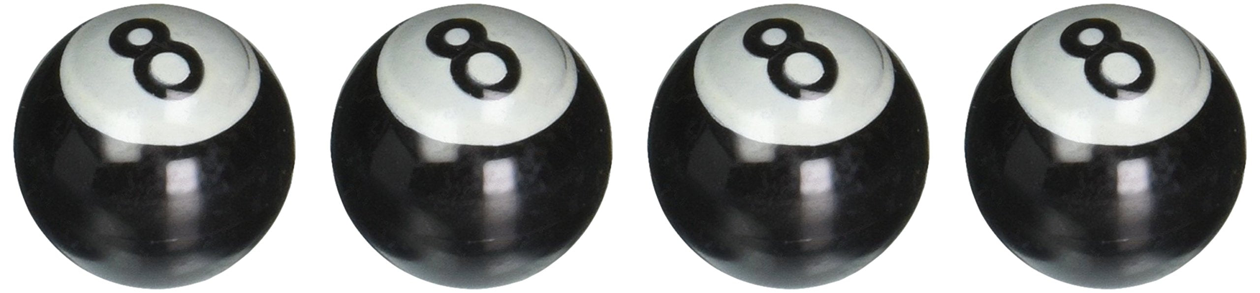 Pool 8 Ball Spec-D Wheel Valve Cap 4Pc - Chrome