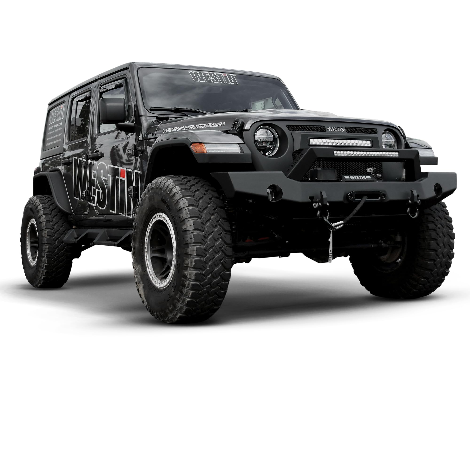 Westin WJ2 Full Width Front Bumper with LED Light Bar Mount fits 2018-2026 Wrangler JL 2020-2025 Gladiator