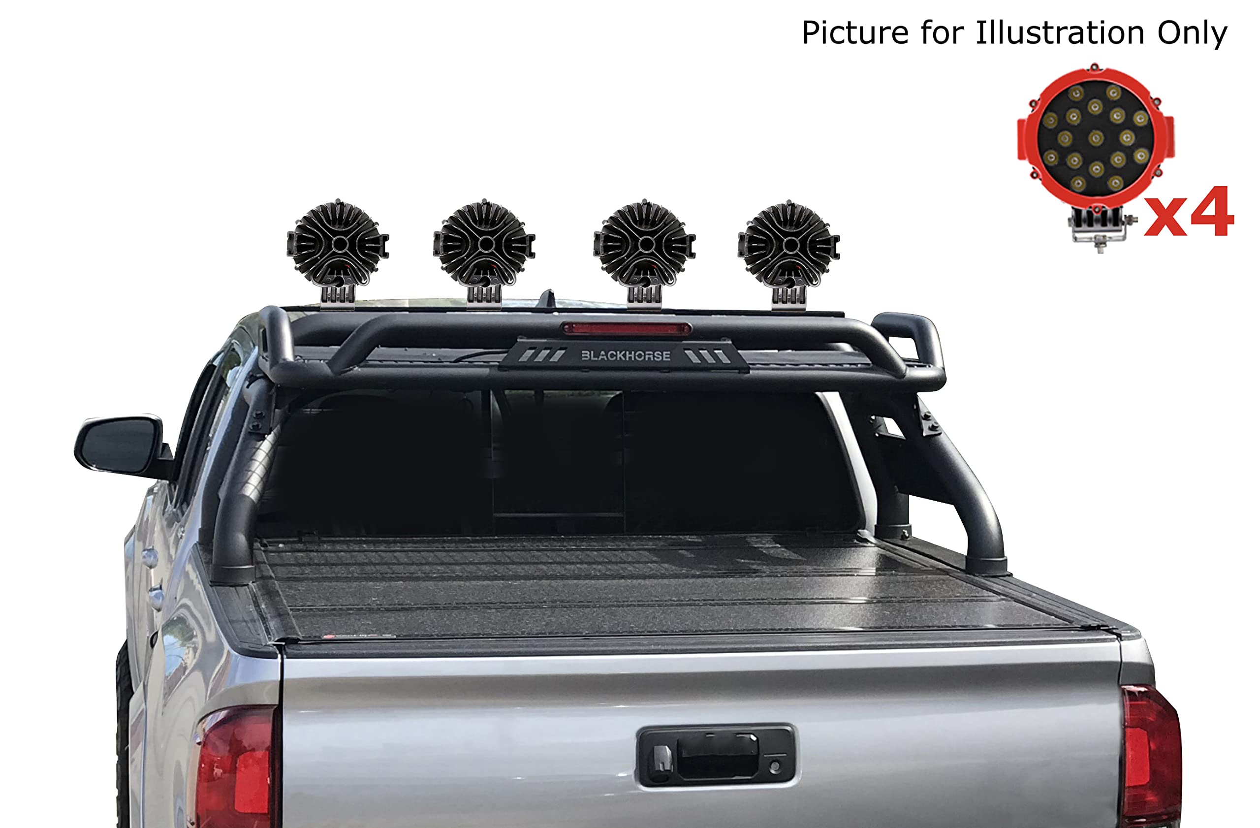 Atlas Black Horse Roll Bar Kit Compatible with 2015-2023 Toyota Tacoma-ATRB-TOTAB-PLR