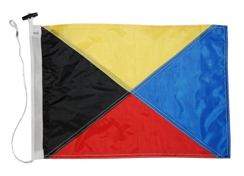 Code Z Flag Taylor Made Products, 12 x 18-Inch, Black, Yellow, Blue & Red