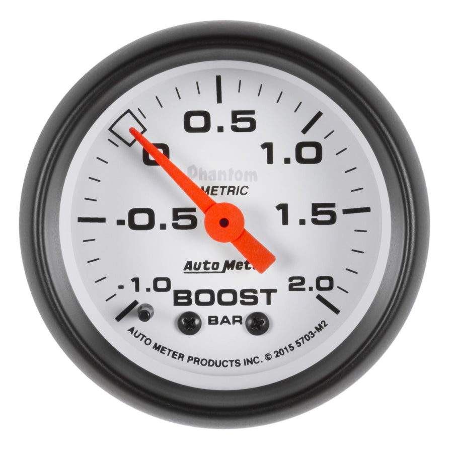 Gauge AUTO METER Boost (Phantom 2 1/16", -1 - +2 Bar, Mechanical, Phantom 5703-M2)