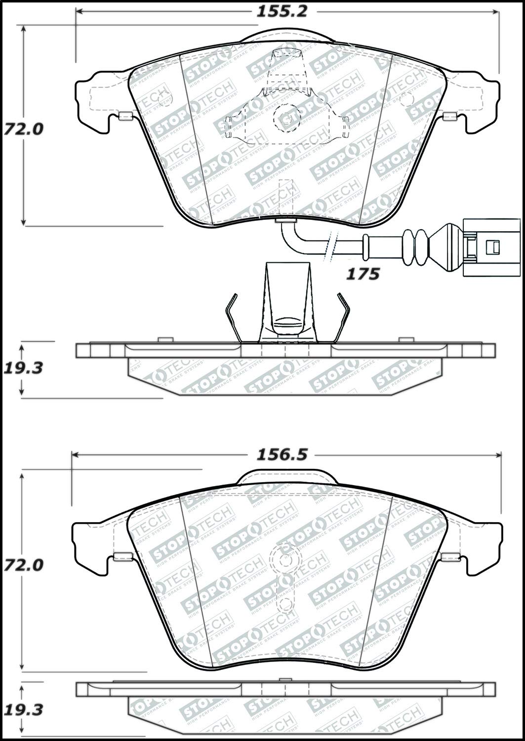 Brake Pads StopTech 305.11110 Street Select with Hardware