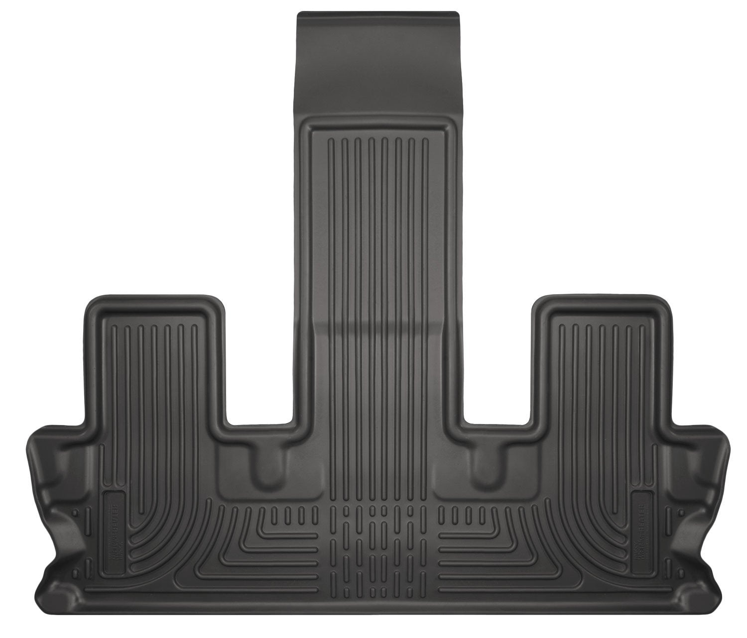 Husky Liners Floor Mats Weatherbeater | Fits 2014-2019 Toyota Highlander (Excludes Hybrid) | 3rd Row, 1-pc Black - 19601