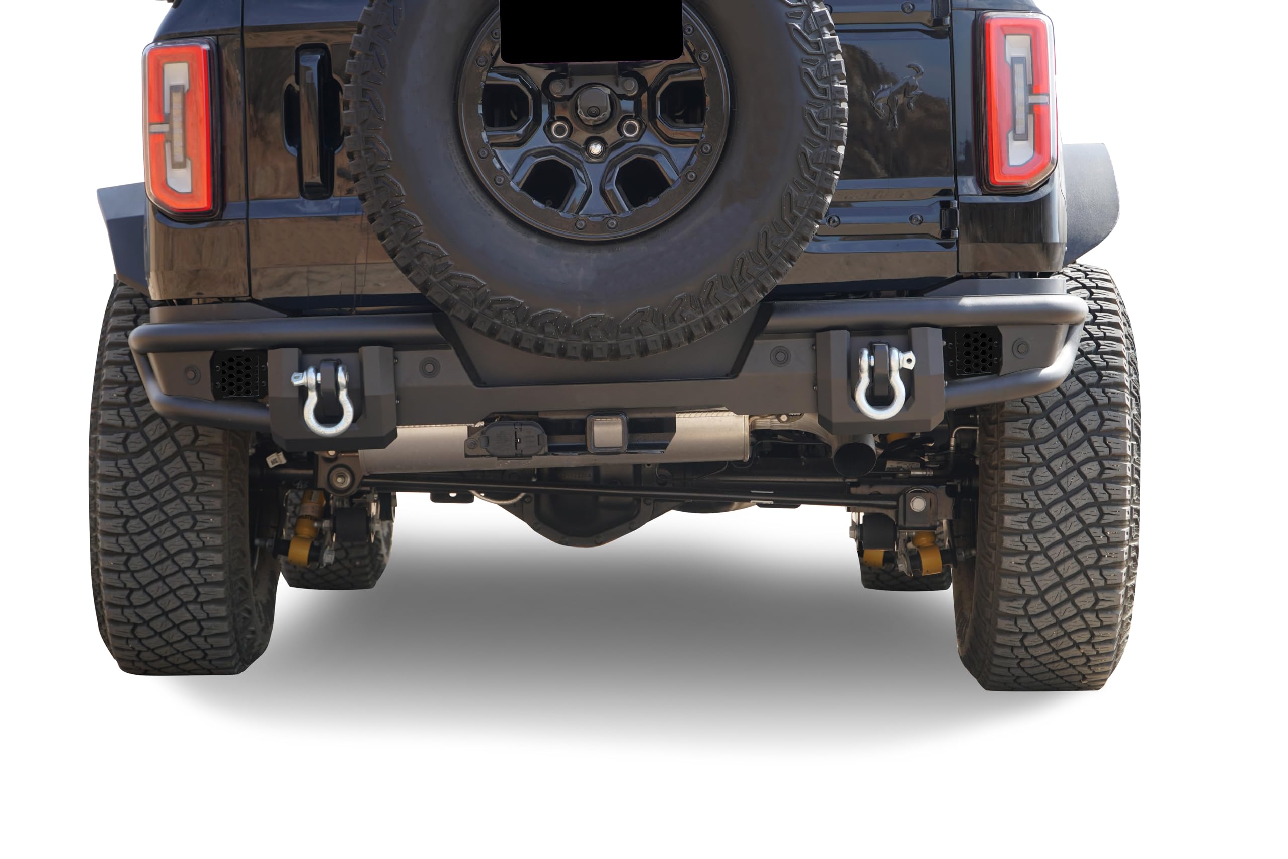 Heavy Duty Black Horse Armour Tubular Rear Bumper Tubular Matte Black Compatible with 2021-2024 Ford Bronco-ARB-FB22T