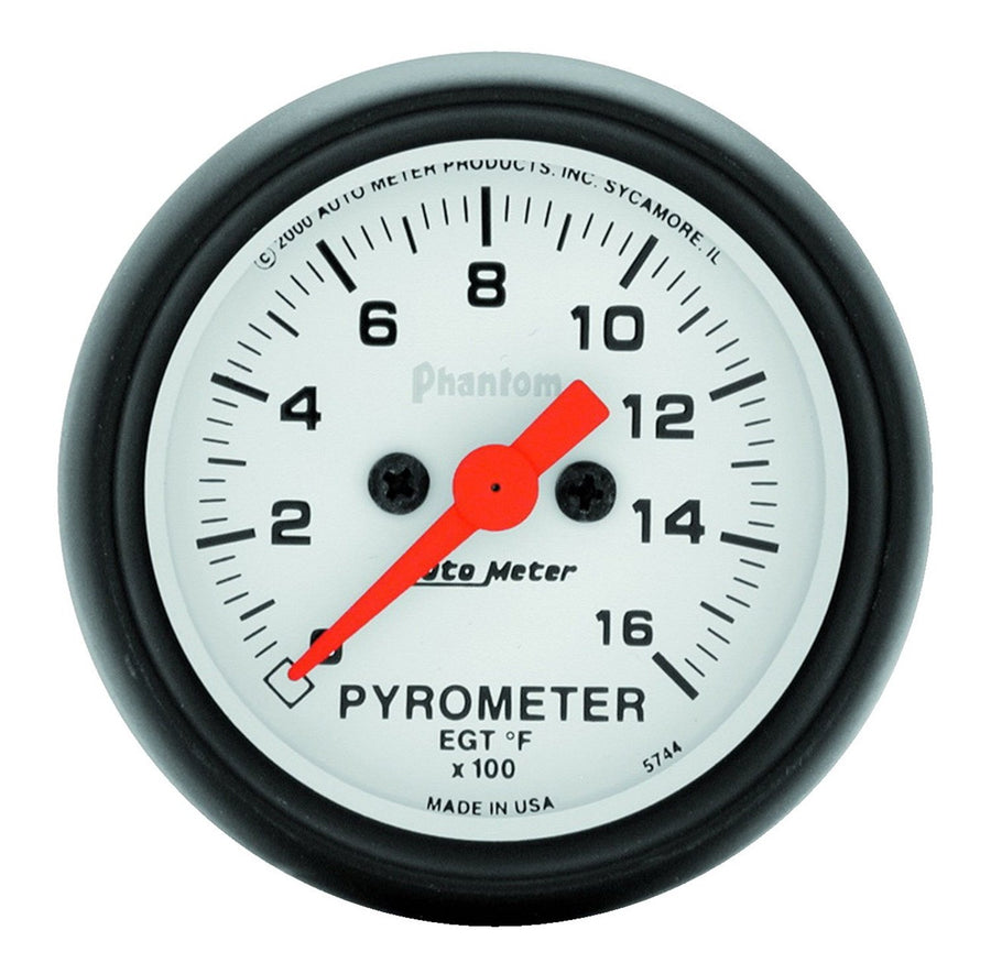 Auto Meter Phantom Electric Pyrometer Gauge Kit 5744,2.3125 in.
